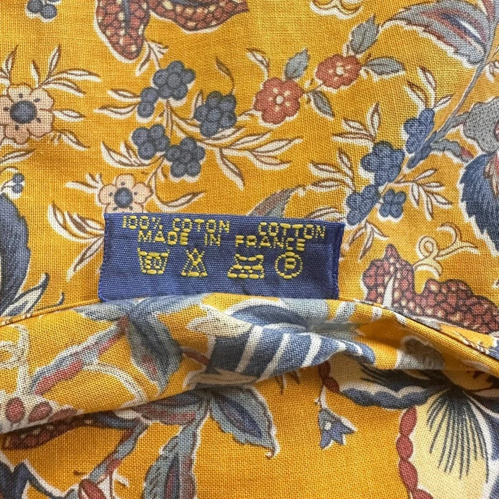 VTG Valdrome France Quilted Floral Throw Pillows Set Yellow‎ Blue Cottagecore
